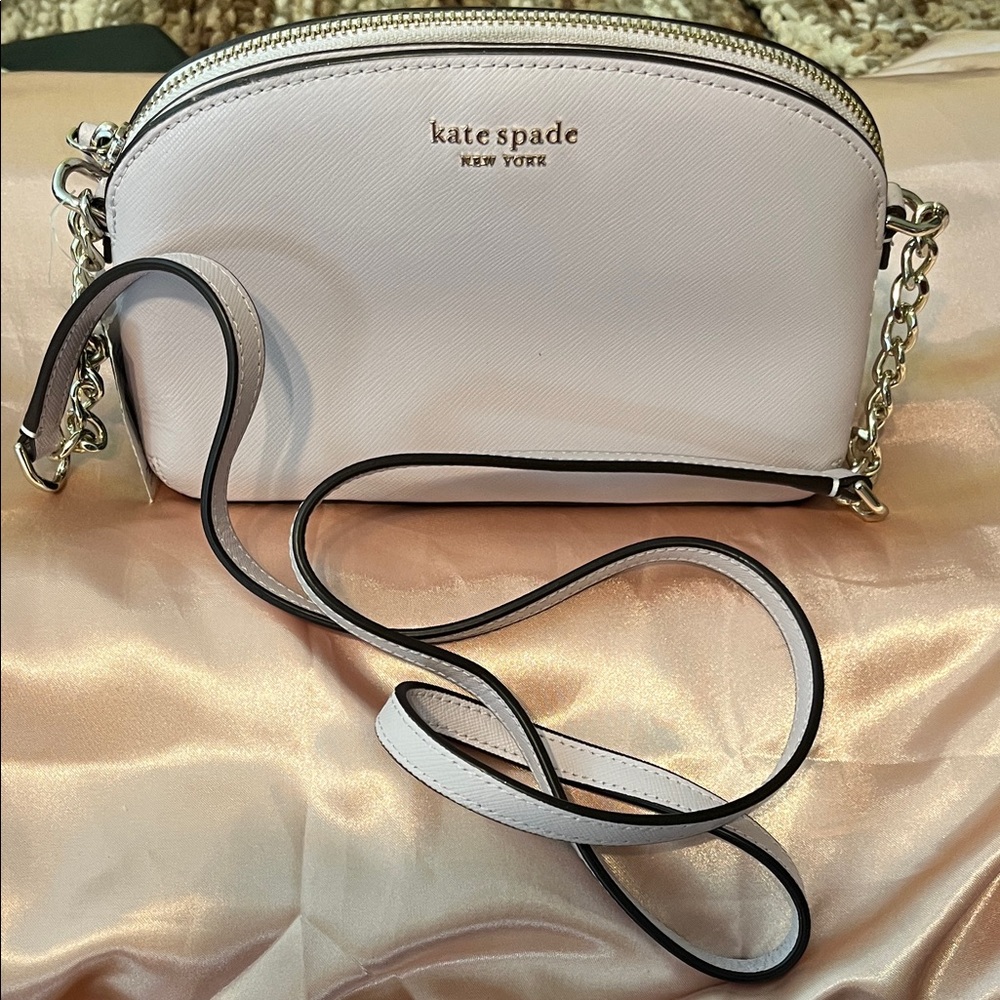 NWT Kate Spade Lilac Moon Crossbody Bag with Chain Strap Saffiano Leather